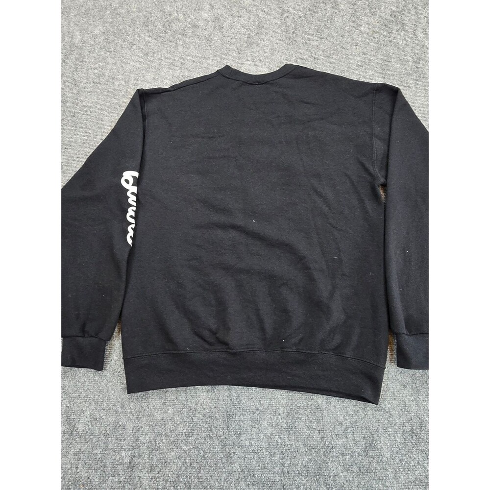 Barbie Sweatshirt Womens M Black Pink Heart Logo Crewneck Graphic Pullover - Picture 7 of 7